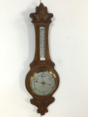 Lot 181 - LATE VICTORIAN BANJO BAROMETER