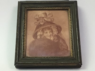 Lot 190 - PAIR OF VICTORIAN MINIATURE PRINTS