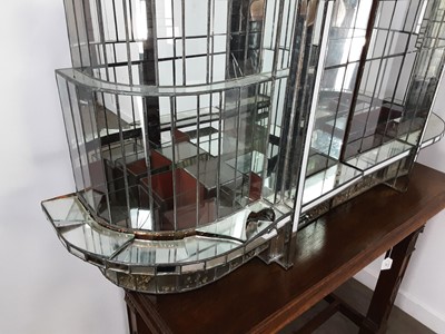 Lot 223 - LEADED AND MIRRORED GLASS TERRARIUM