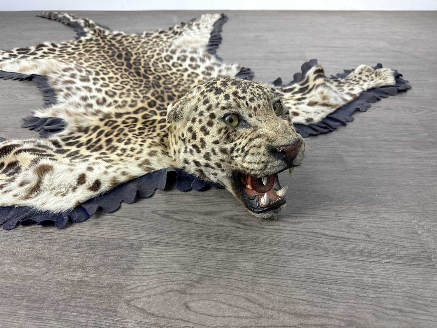 Lot 22 - TAXIDERMY LEOPARD SKIN RUG IN THE MANNER OF VAN INGEN & VAN INGEN