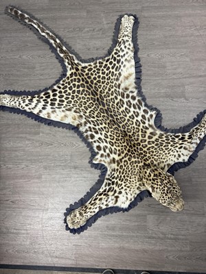 Lot 22 - TAXIDERMY LEOPARD SKIN RUG IN THE MANNER OF VAN INGEN & VAN INGEN