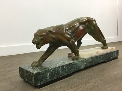 Lot 8 - NOLLET, FRENCH ART DECO ANIMALIER STUDY OF A PANTHER