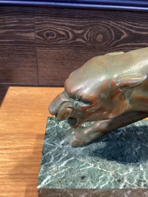 Lot 8 - NOLLET, FRENCH ART DECO ANIMALIER STUDY OF A PANTHER
