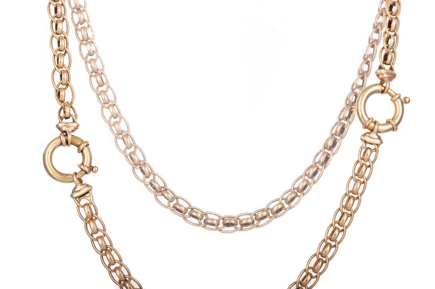 Lot 412 - NINE CARAT GOLD LINK CHAIN