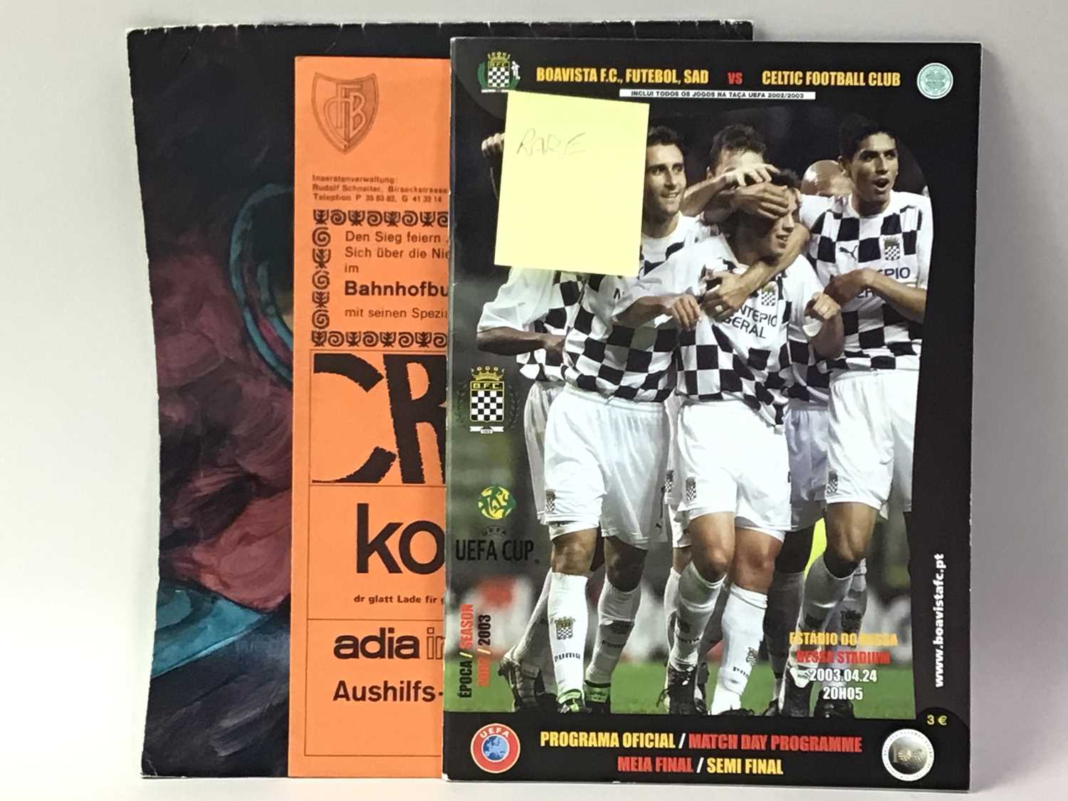 Lot 1697 - THREE CELTIC F.C. PROGRAMMES