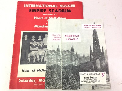 Lot 259 - HEART OF MIDLOTHIAN F.C., THREE PROGRAMMES