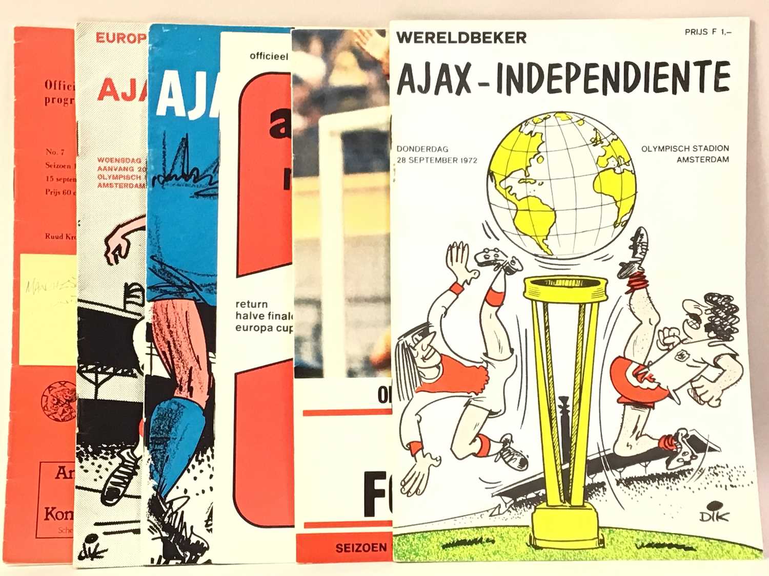 Lot 1724 - A.F.C. AJAX, SIX PROGRAMMES