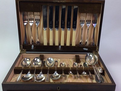 Lot 343 - CANTEEN OF SILVER PLATED CUTLERY