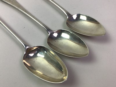 Lot 344 - PAIR OF GEORGE III SILVER TABLE SPOONS