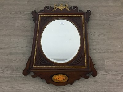 Lot 1333 - OVAL BEVELLED WALL MIRROR