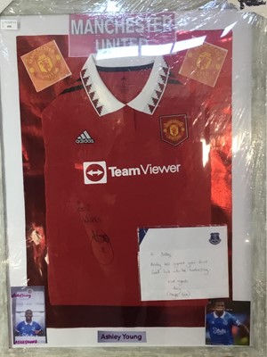 Lot 408 - ASHLEY YOUNG SIGNED MANCHESTER UNITED SHIRT