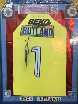 Lot 413 - JACK BUTLAND SIGNED RANGERS T SHIRT