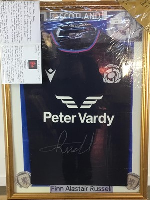 Lot 414 - FINN RUSSELL SIGNED SCOTLAND RUGBY TOP