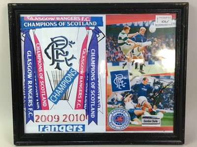 Lot 420 - RANGERS FC, COLLECTION OF SIGNED PICTURES