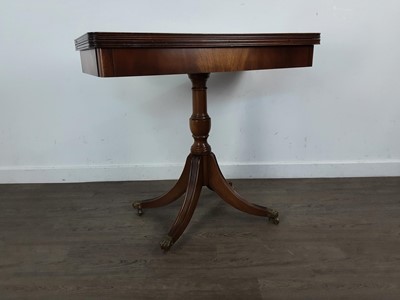 Lot 241 - REPRODUCTION MAHOGANY CARD TABLE