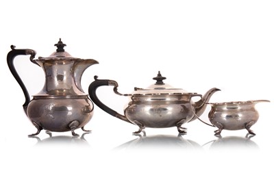 Lot 1173 - GEORGE V SILVER FOUR PIECE TEA AND COFFEE SERVICE