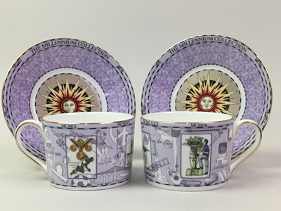 Lot 226 - WEDGWOOD MILLENNIUM CELEBRATION CASED PAIR OF CUPS AND SAUCERS