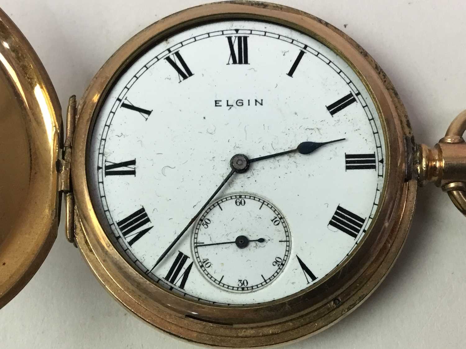 Lot 493 - ELGIN GOLD PLATED FULL HUNTER POCKET WATCH