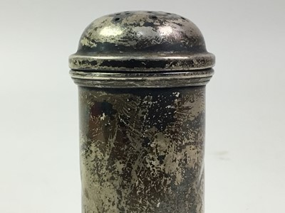 Lot 596 - SILVER PEPPER POT