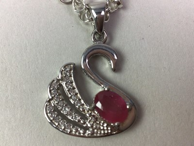 Lot 606 - COLLECTION OF GEM SET PENDANTS AND EARRINGS