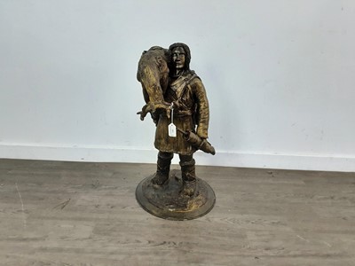 Lot 558 - FIGURE OF NATIVE AMERICAN MALE WITH STAG