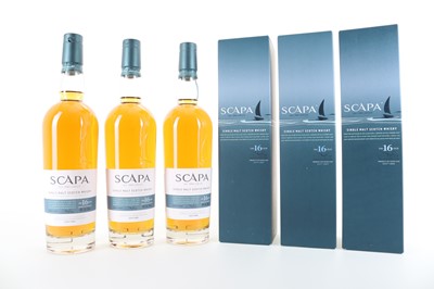 Lot 138 - 3 BOTTLES OF SCAPA 16 YEAR OLD