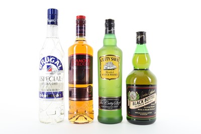 Lot 223 - 3 BLENDED WHISKIES AND 1 BOTTLE OF BRUGAL ESPECIAL RUM