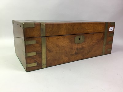 Lot 578 - VICTORIAN WALNUT LAP DESK