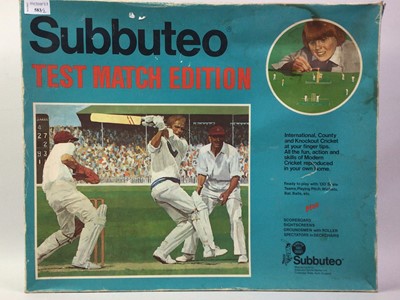 Lot 583 - SUBBUTEO TEST MATCH EDITION CRICKET