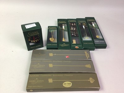 Lot 7 - GROUP OF TWELVE GEORG JENSEN CHRISTMAS DECORATIONS