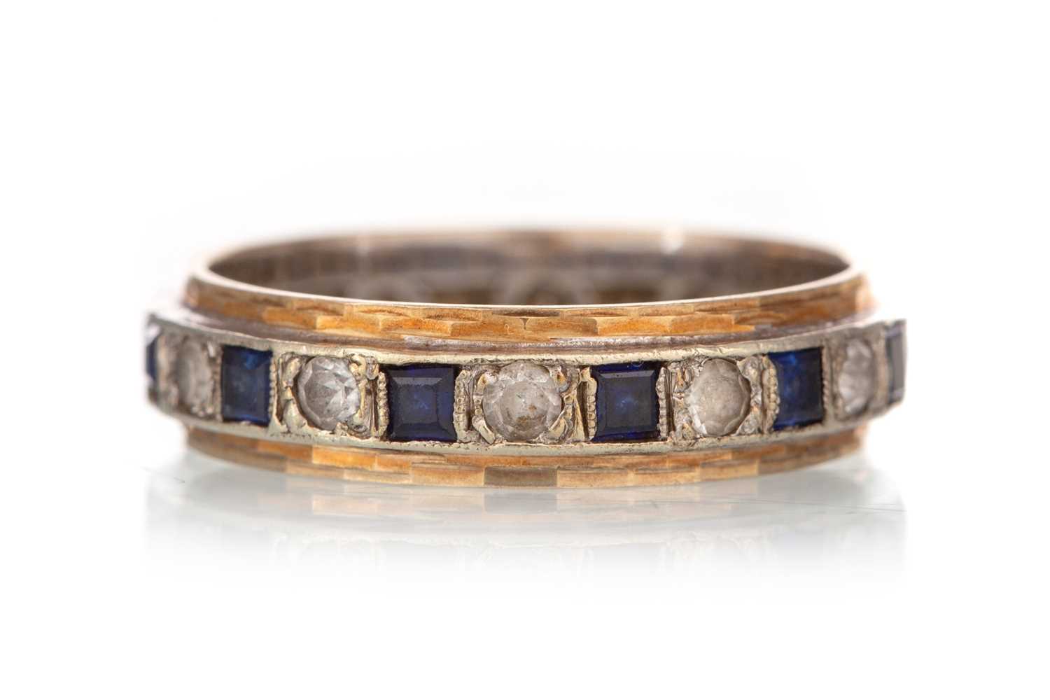 Lot 458 - SAPPHIRE ETERNITY RING