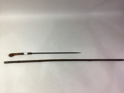 Lot 405 - VICTORIAN SWORD CANE