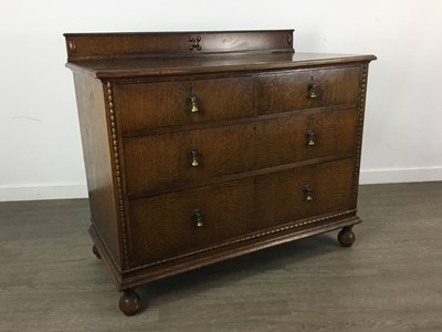 Lot 201 - OAK CHEST OF DRAWERS