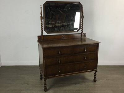 Lot 197 - OAK CHEST OF DRAWERS