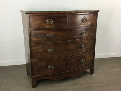 Lot 203 - MAHOGANY BOW FRONTED CHEST