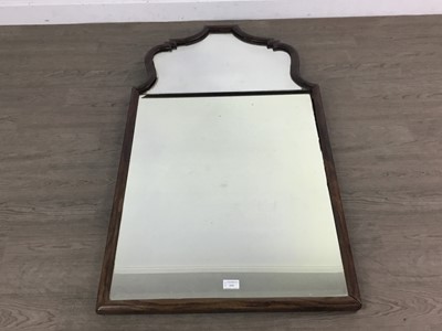 Lot 215 - MAHOGANY WALL MIRROR