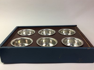 Lot 129 - SET OF INDIAN COPPER AND WHITE METAL FINGER BOWLS