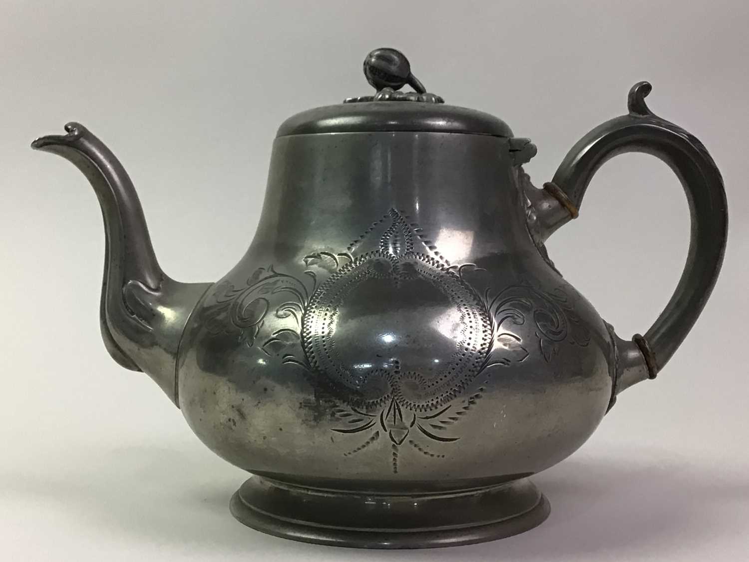 Lot 43 GROUP OF SILVER PLATE, PEWTER AND BRASSWARE,