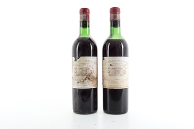 Lot 240 - 2 BOTTLES OF CHATEAU MARGAUX 1967 PREMIER GRAND CRU