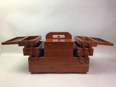 Lot 59 - THREE VINTAGE SEWING BOXES