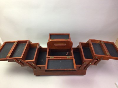 Lot 59 - THREE VINTAGE SEWING BOXES
