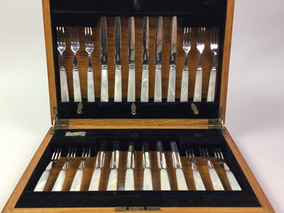 Lot 100 - TWO SILVER PLATED CANTEENS OF CUTLERY