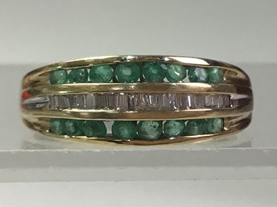 Lot 105 - EMERALD AND DIAMOND RING