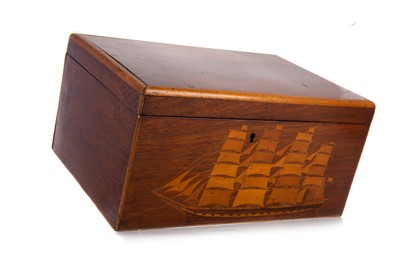 Lot 1382 - MAHOGANY WORK BOX