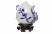 Lot 515 - UNUSUAL EARLY 20TH CENTURY CHINESE BLUE AND...
