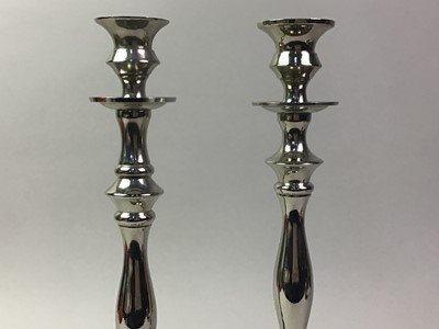 Lot 119 - COLLECTION OF CANDLESTICKS AND PHOTOGRAPH FRAMES