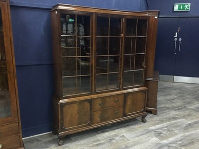 Lot 287 - STAINED WOOD BOOKCASE