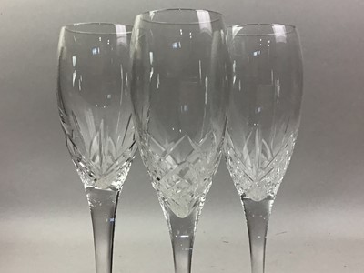 Lot 222 - THREE BOXED PAIRS OF EDINBURGH CRYSTAL THISTLE PATTERN WINE GLASSES