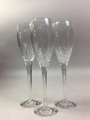 Lot 222 - THREE BOXED PAIRS OF EDINBURGH CRYSTAL THISTLE PATTERN WINE GLASSES