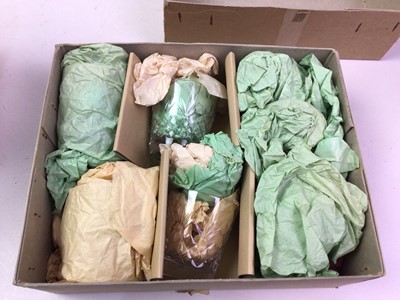 Lot 222 - THREE BOXED PAIRS OF EDINBURGH CRYSTAL THISTLE PATTERN WINE GLASSES